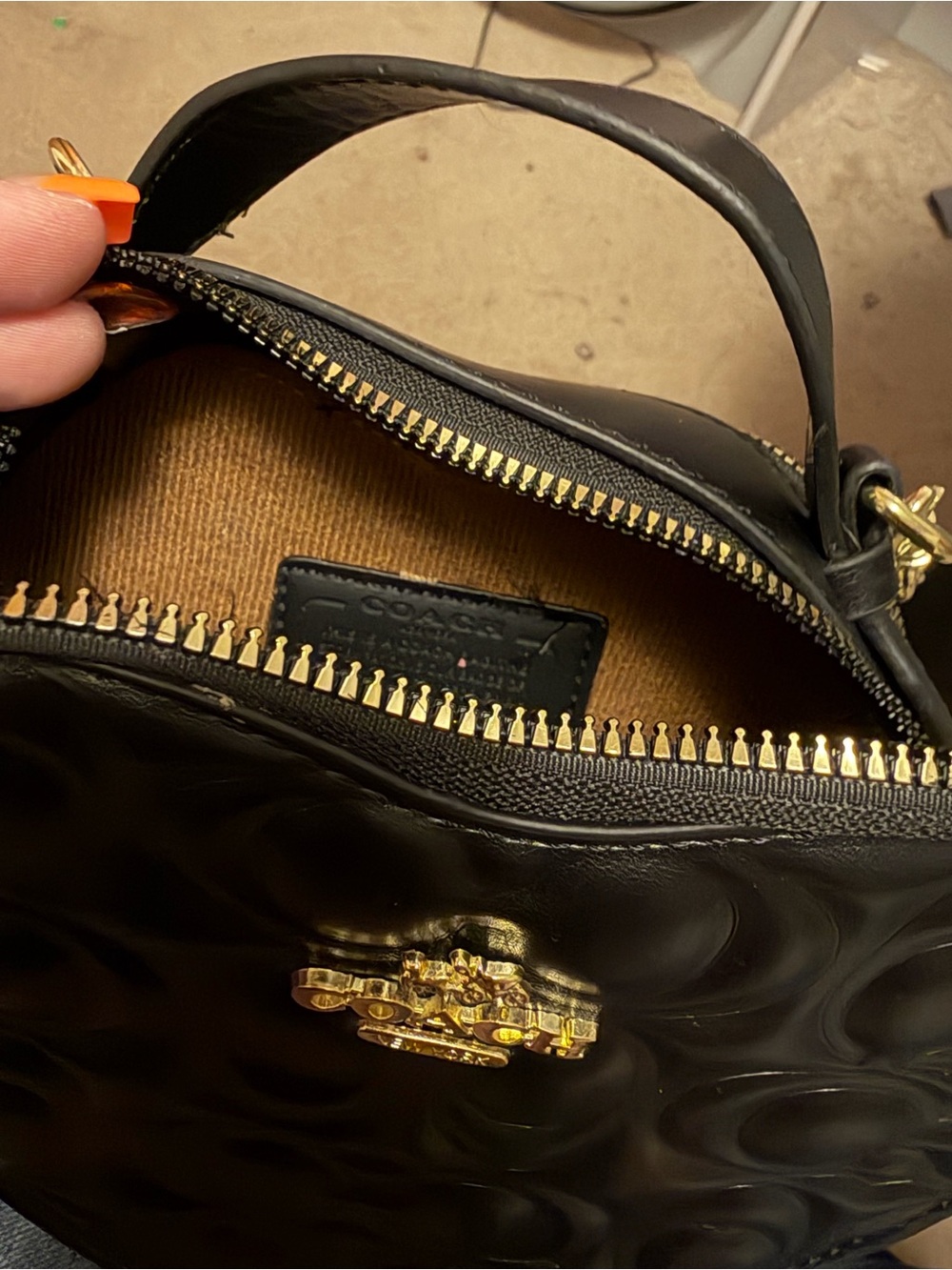 Coach Black Quilted Heart-Shaped Mini Crossbody - Picture 5 of 5